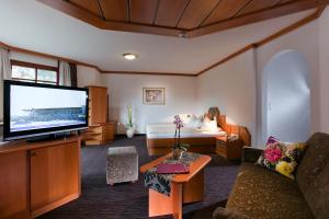 瑟弗浩斯加布里埃拉酒店的客厅配有大电视和沙发