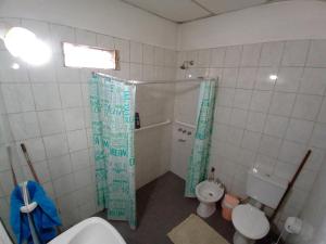 迈普OliWine hostel的带淋浴和卫生间的浴室