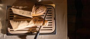 利维尼奥嘉丽酒店的烤箱架上两片面包