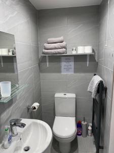 BagiltTy Bach的浴室配有白色卫生间和盥洗盆。