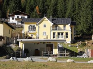 马尔尼茨玛丽索菲马尔尼茨度假屋的山上一座大型黄色房子