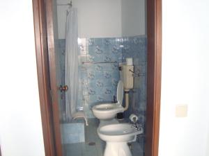 萨格里什米拉福塔雷萨宾馆的一间带卫生间和淋浴的浴室