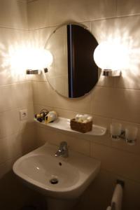 埃希特纳赫会馆的一间带水槽和镜子的浴室