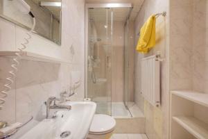 施图拜河谷新施蒂夫特Appartements-Klaus的带淋浴、盥洗盆和卫生间的浴室