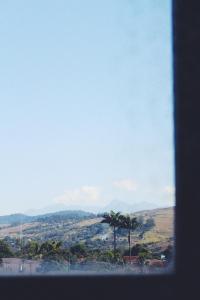 伊塔蒂亚亚Paradise Hostel e Flats的从棕榈树城市的窗户欣赏美景