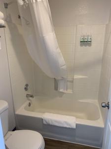 胡尔伯克GreenTree Inn of Holbrook, AZ的浴室配有白色浴缸和卫生间。