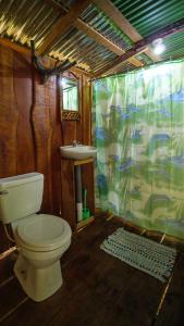 德雷克GreenPoint Drake Bay的一间带卫生间和水槽的浴室