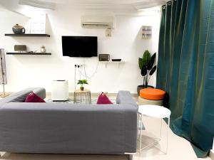 吉隆坡Mas Homestay的带沙发和电视的客厅