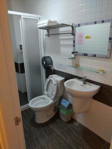 车城海悅灣的一间带卫生间和水槽的浴室