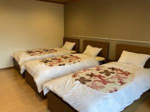 大石Koya TRIBE - Vacation STAY 83403v的一间客房内配有两张床的房间