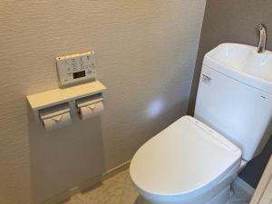 大石Koya TRIBE - Vacation STAY 83089v的浴室配有白色卫生间和盥洗盆。