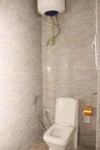 Ţarīfفندق زيلامسي的一间带卫生间和淋浴的浴室