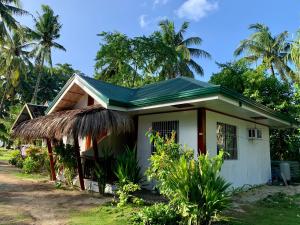 卢纳将军城Pore's Homestay的绿色屋顶的小房子