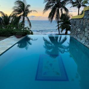 考卡亚Barbanera Club & Hotel de Charme的海景游泳池