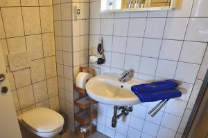 格莱斯多夫Golf-Appartement的一间带水槽和卫生间的浴室