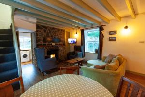 Aberdulas Cottage in the Dyfi Valley Wales的休息区