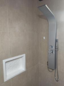 拉科罗尼亚Casa Amigable y Disfrutable的浴室内配有淋浴和头顶淋浴
