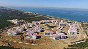 萨卡里亚Apartment at a Resort by the Black Sea的近海度假胜地的空中景致