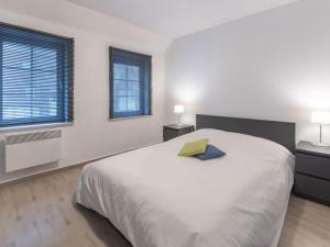米斯堡Apartment Vosseslag II by Interhome的卧室配有一张白色大床和两个窗户
