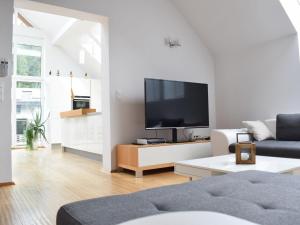 利吉斯特Apartment Appartement Ligist by Interhome的白色的客厅配有电视和沙发