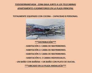 塞拉内华达TODOSIERRANEVADA ZONA BAJA - APARTAMENTOS DE 4 DORMITORIOS - Junto a los Telecabinas的一张马萨拉机场的飞行器,上面有飞机的照片