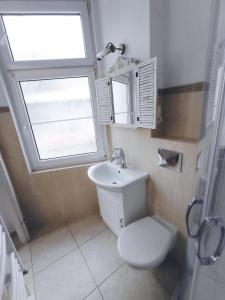 杜什尼基-兹德鲁伊Fiore的一间带卫生间、水槽和窗户的浴室