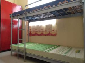 武端市Eurich Ladies Dormitory的宿舍间的双层床位 - 带双层床 - 危及客人