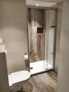 圣迈克尔隆高迪宝来高级公寓酒店的一间带卫生间和淋浴的浴室