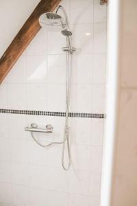 GramsbergenB&B t'Brocantje的浴室内配有淋浴和头顶淋浴