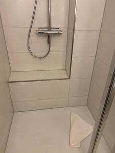 朗格奥Petine Langeoog的淋浴间配有卫生纸卷