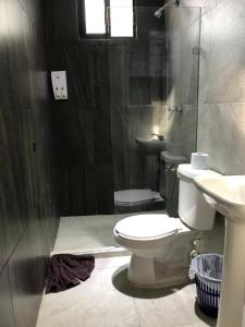 坎佩切特拉克塔康纳尔鲁姆斯酒店的一间带卫生间和水槽的浴室