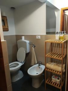 SalabertanoCantina Alpina的一间带卫生间和水槽的浴室