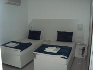 安塔利亚泰欧斯酒店的小客房内的两张床和毛巾