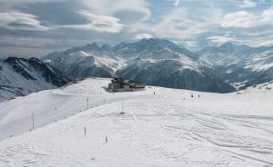 海利根布卢特Wallackhaus RegioJet Hotels的雪覆盖的山顶上的滑雪缆车
