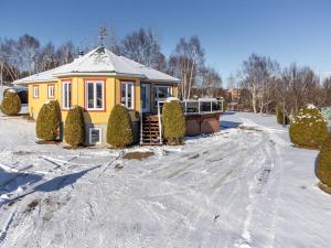 冬天的Spa, sauna et foyer : Le Phare de Baie-Saint-Paul