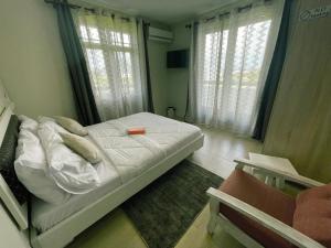 拉戈莱特Tenexia - Morne Brabant Studio的一间小卧室,配有床和窗户