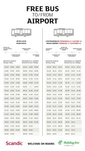 万塔赫尔辛基-万塔假日酒店的免费巴士一页,开往镇上的 Airportebinebinploadpload