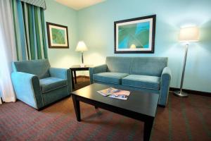 奥卡拉假日酒店及套房奥卡拉会议中心的酒店客房配有2把椅子和咖啡桌