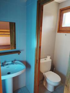 列斯Alberg Can Ribals的一间带卫生间和水槽的浴室