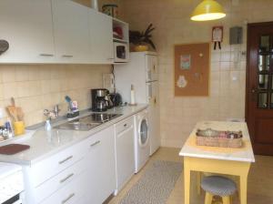加亚新城myninho的厨房配有水槽和洗衣机