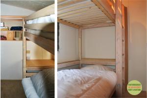 Chalet/Caravan Camping Resort Heische Tip Zeeland客房内的一张或多张双层床