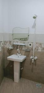 卡拉奇殖民模型重建宾馆的浴室设有水槽和带镜子的台面