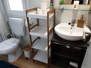 耶泽拉Seamoon home的一间带水槽和卫生间的浴室