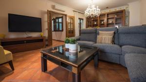 托莱多La Casa de Aljibillos by Toledo AP的带沙发和电视的客厅