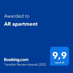 AR apartment的证书、奖牌、标识或其他文件