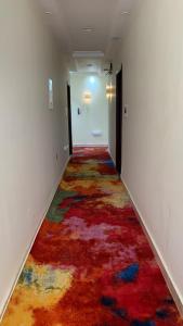贡德尔Roseau Hotel And Spa的走廊上铺着色彩缤纷的地毯