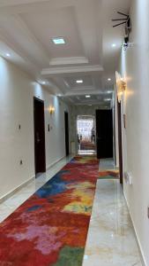 贡德尔Roseau Hotel And Spa的走廊上铺着色彩缤纷的地毯