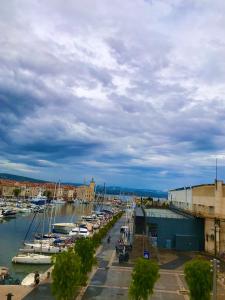 拉西约塔Accostage Vieux-Port - Appartements & Parking en option的停泊在码头的一群船