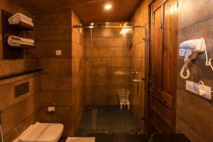 马拉里Aloka Resort的带淋浴和卫生间的浴室