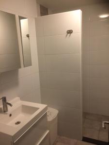 德布里阿赫Haus Brunner的白色的浴室设有水槽和镜子